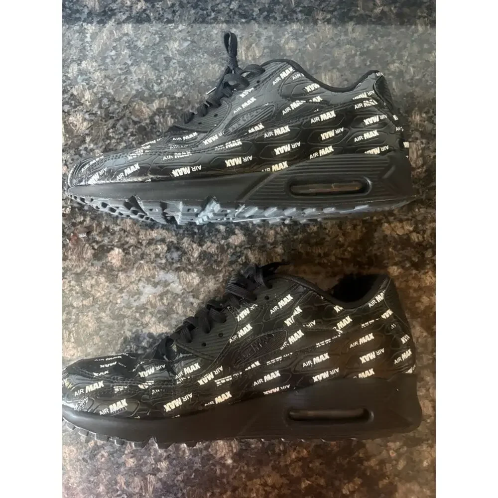 Nike men’s air max 90 just do it black all over logo